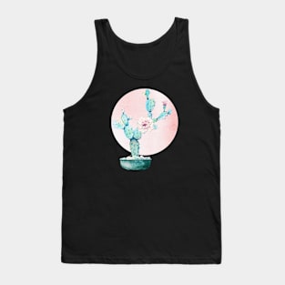 Rose Gold Potted Cactus Sun Tank Top